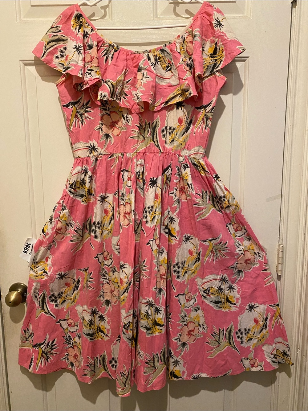 Floral pink dress